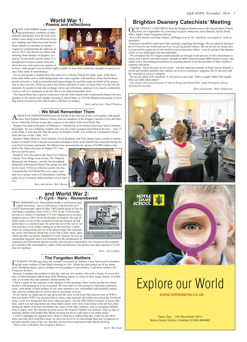 Nov 2014 edition of the A & B News