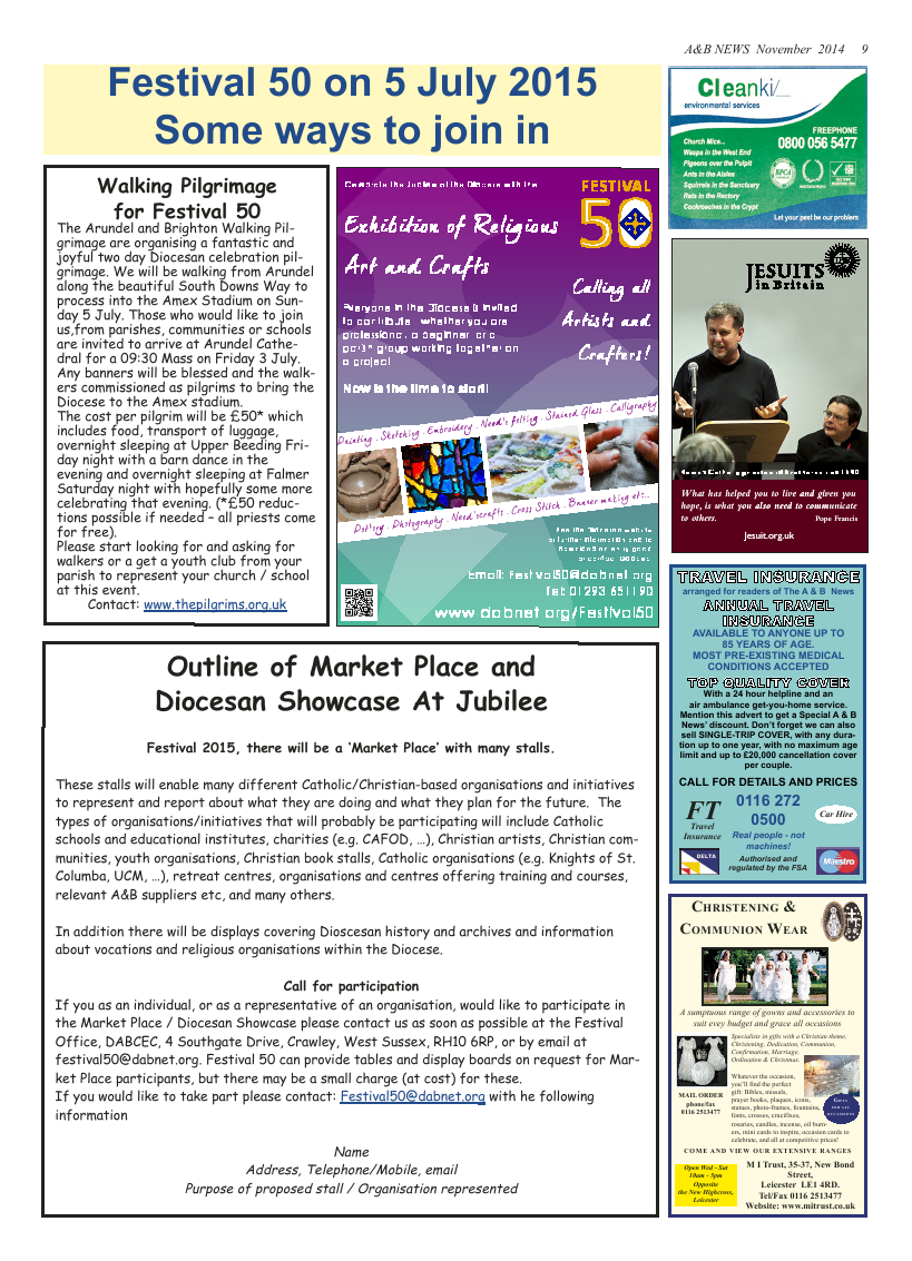 Nov 2014 edition of the A & B News