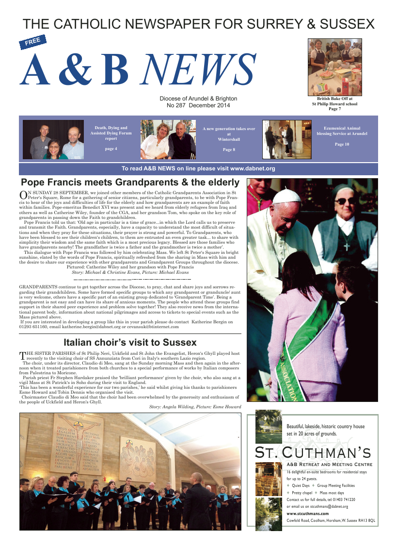 Dec 2014 edition of the A & B News