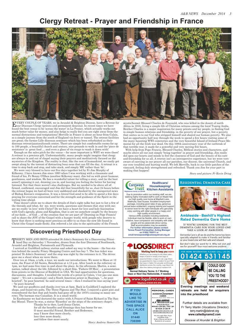 Dec 2014 edition of the A & B News