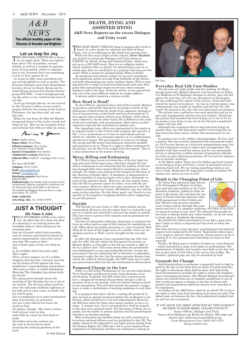 Dec 2014 edition of the A & B News