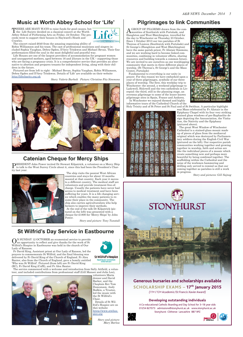 Dec 2014 edition of the A & B News