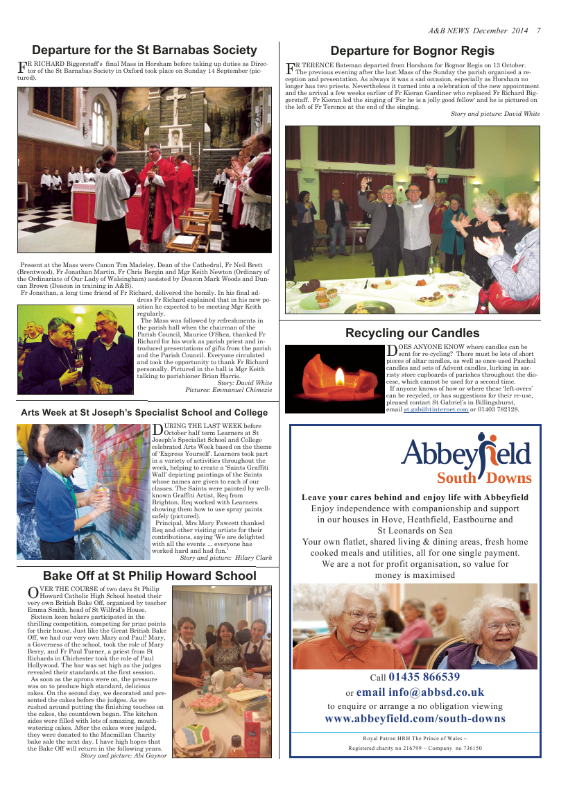 Dec 2014 edition of the A & B News