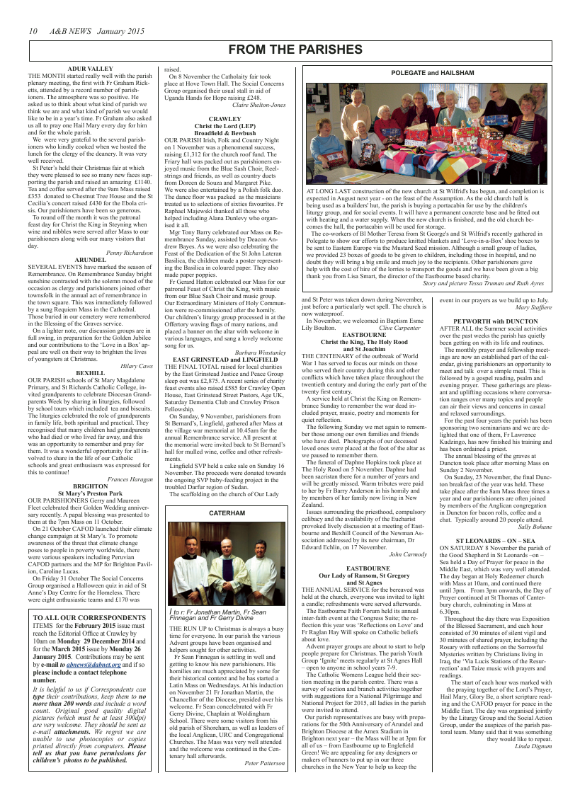 Jan 2015 edition of the A & B News