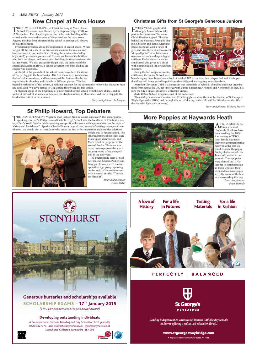 Jan 2015 edition of the A & B News
