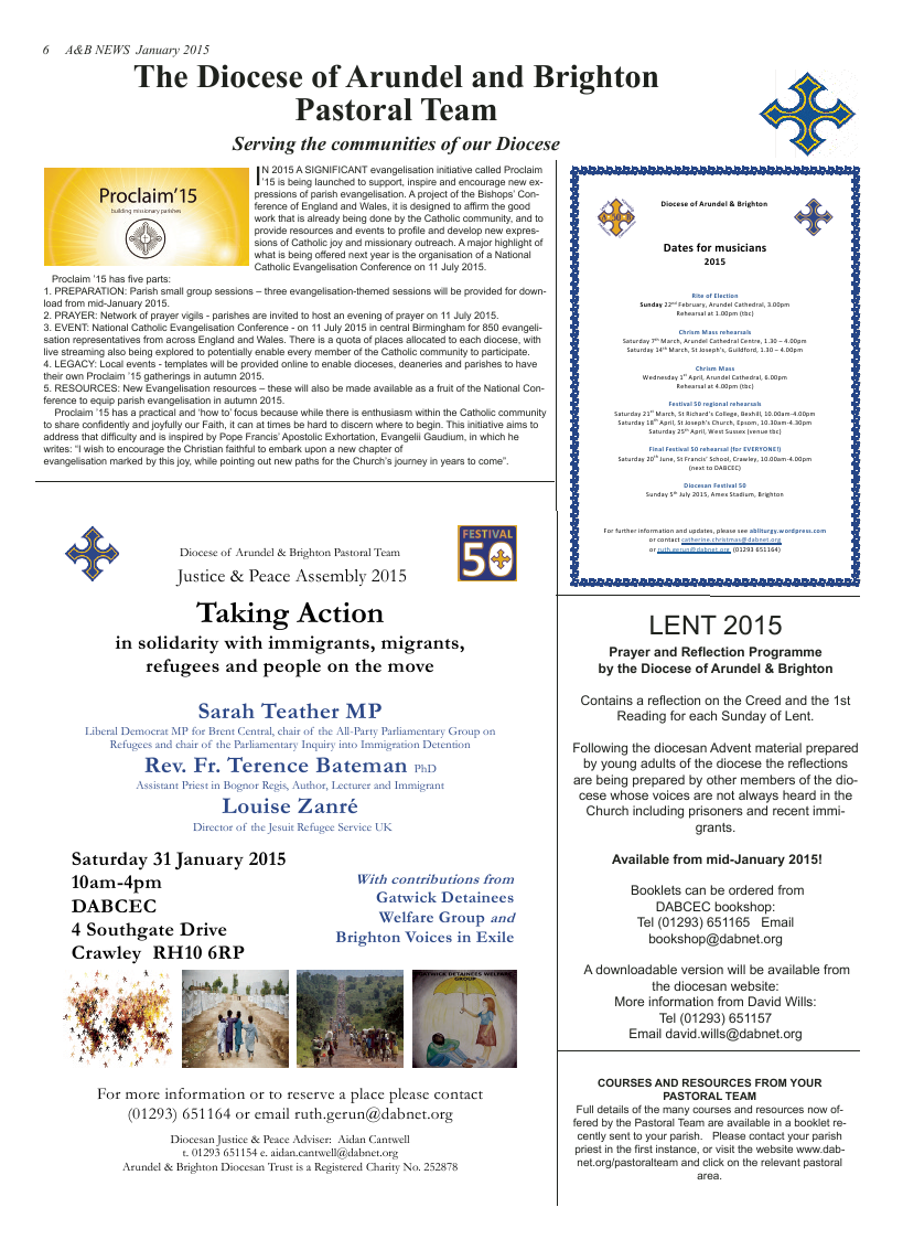 Jan 2015 edition of the A & B News