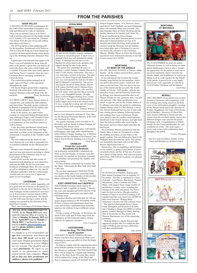 Feb 2015 edition of the A & B News