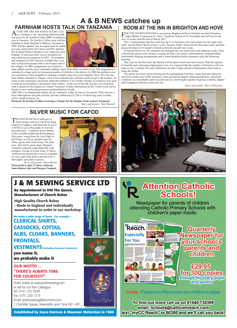 Feb 2015 edition of the A & B News