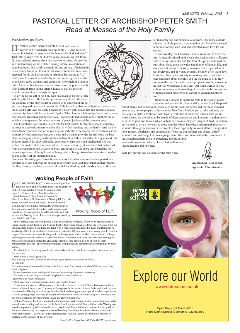 Feb 2015 edition of the A & B News