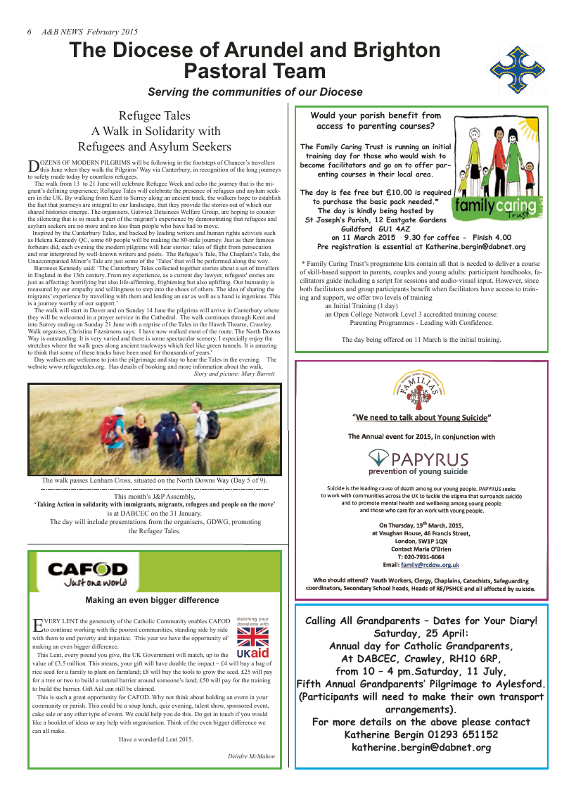 Feb 2015 edition of the A & B News