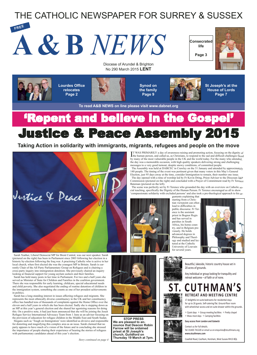 Mar 2015 edition of the A & B News