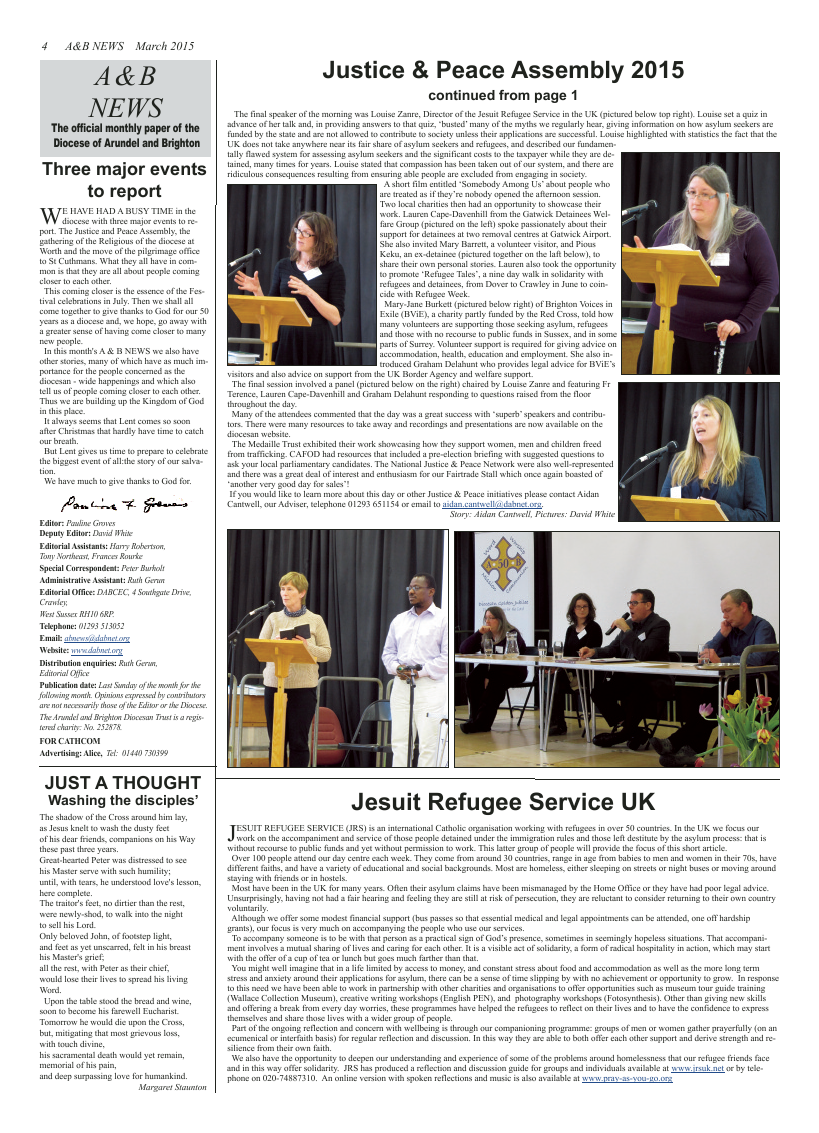 Mar 2015 edition of the A & B News