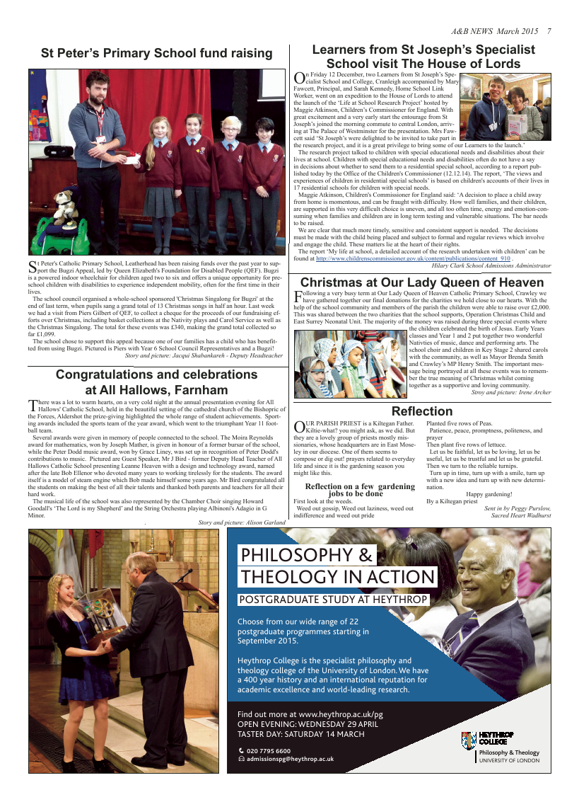 Mar 2015 edition of the A & B News