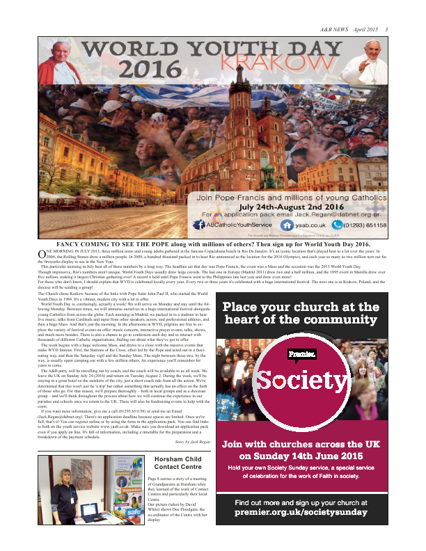 Apr 2015 edition of the A & B News