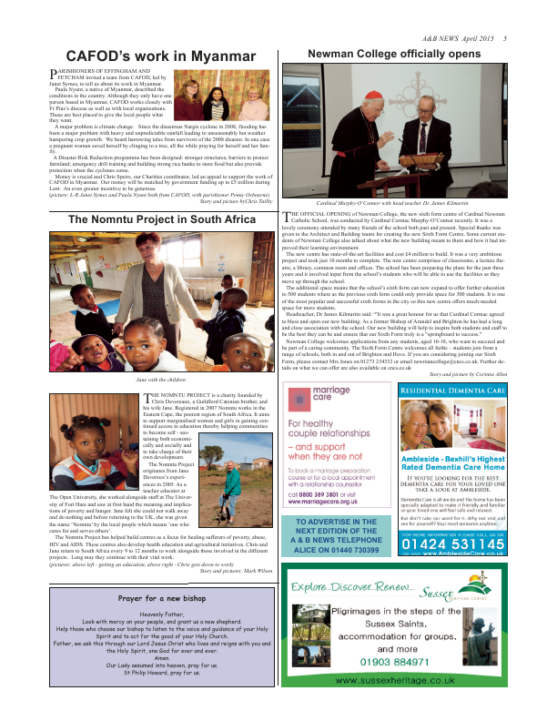 Apr 2015 edition of the A & B News