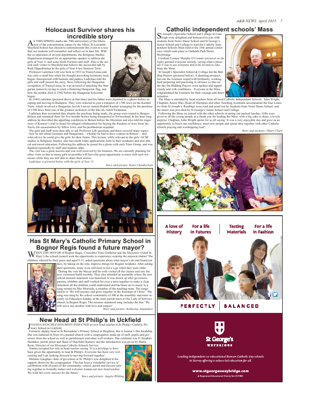 Apr 2015 edition of the A & B News