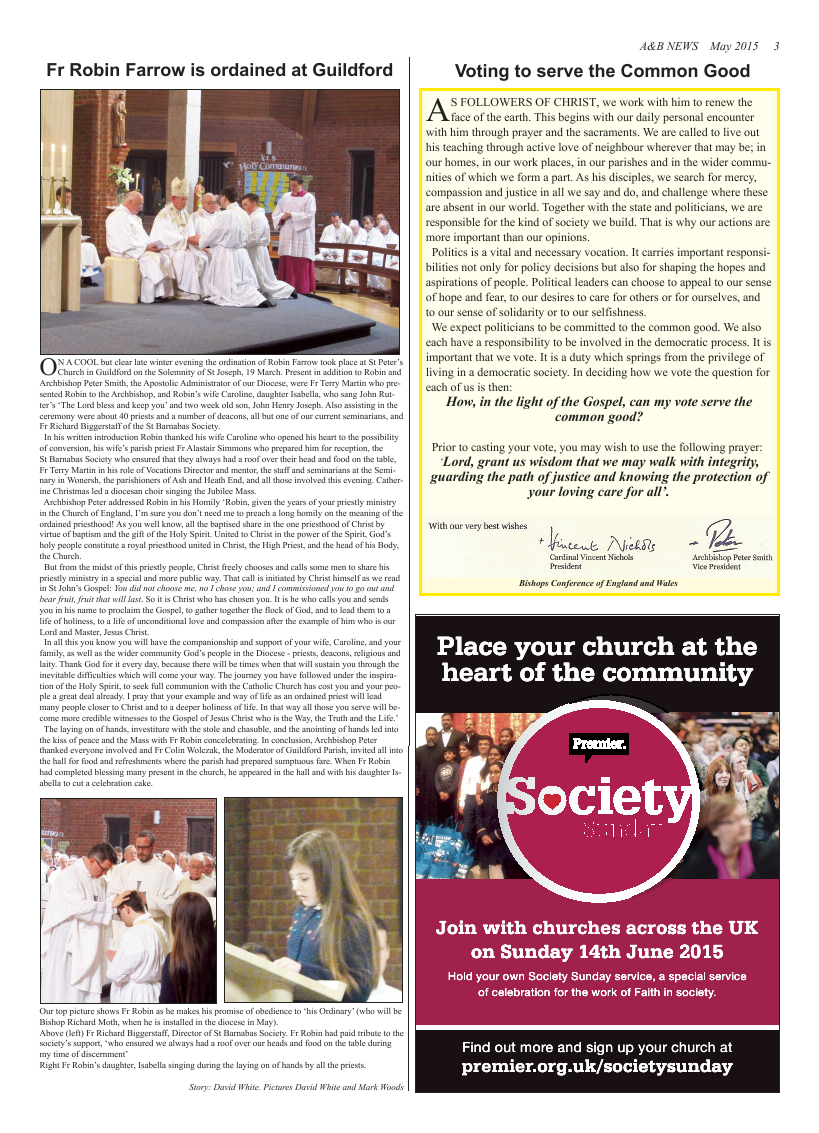 May 2015 edition of the A & B News