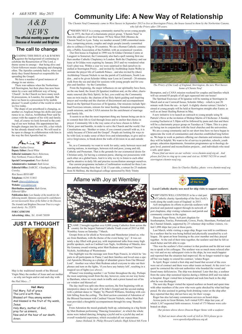 May 2015 edition of the A & B News