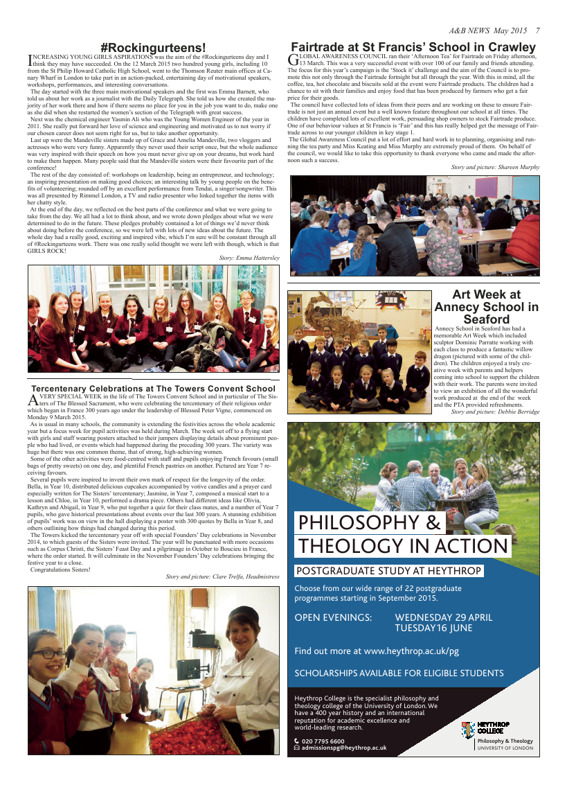 May 2015 edition of the A & B News