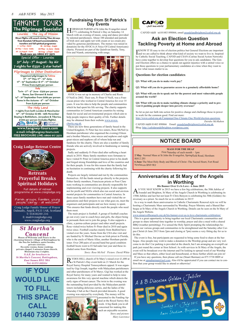 May 2015 edition of the A & B News