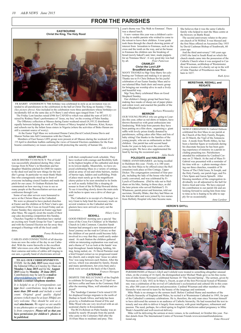 Jun 2015 edition of the A & B News