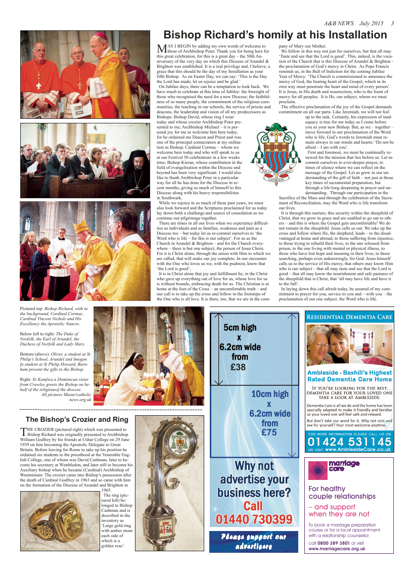 Jul 2015 edition of the A & B News