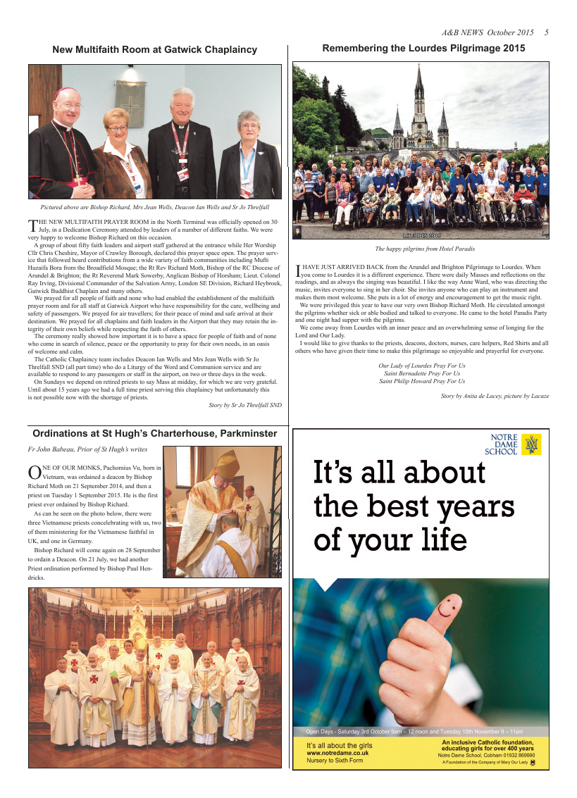 Oct 2015 edition of the A & B News