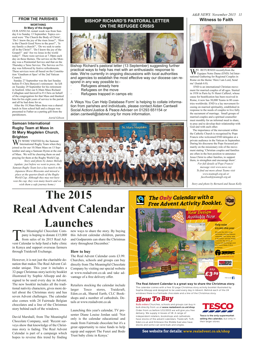 Nov 2015 edition of the A & B News