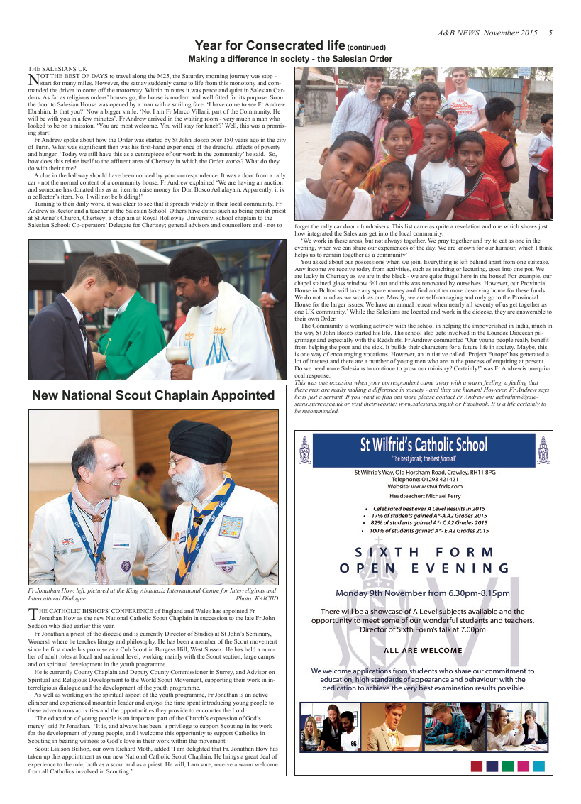 Nov 2015 edition of the A & B News