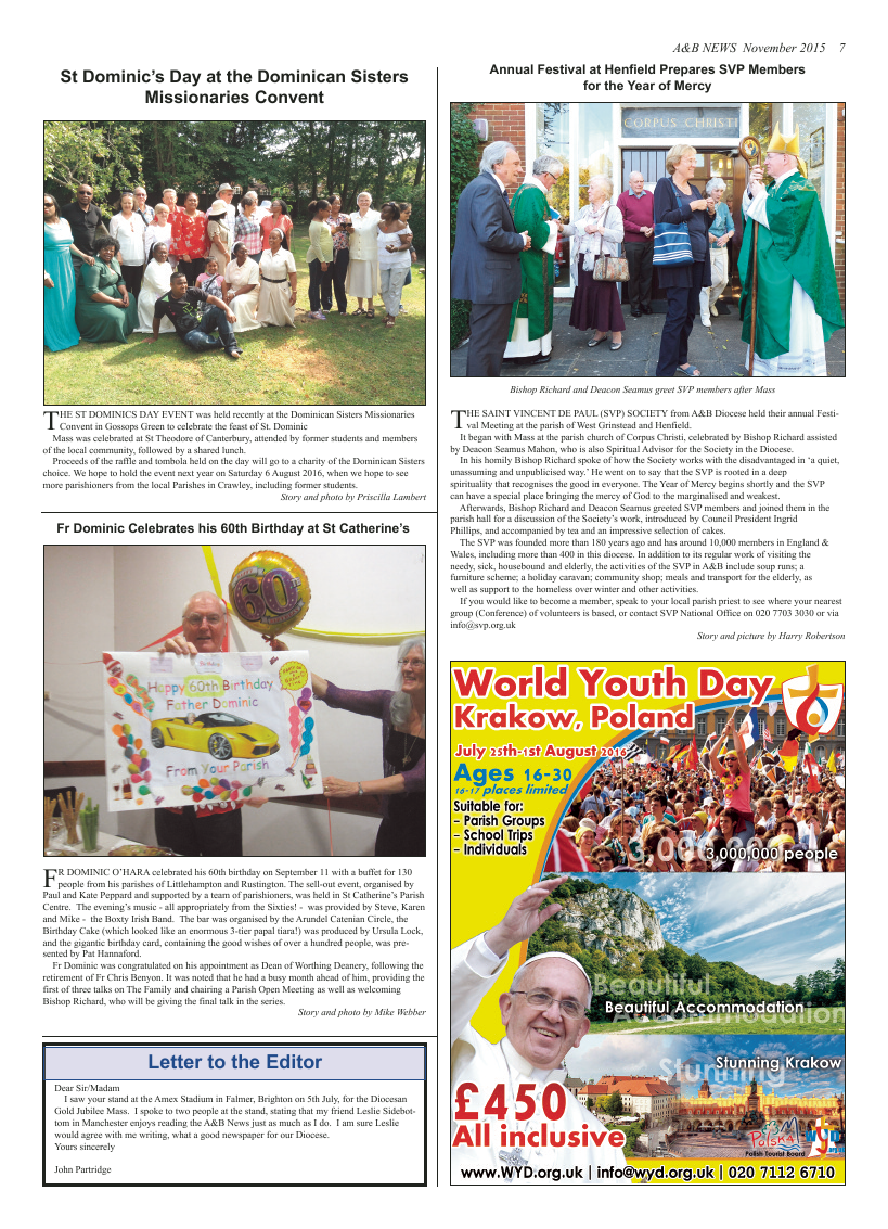 Nov 2015 edition of the A & B News