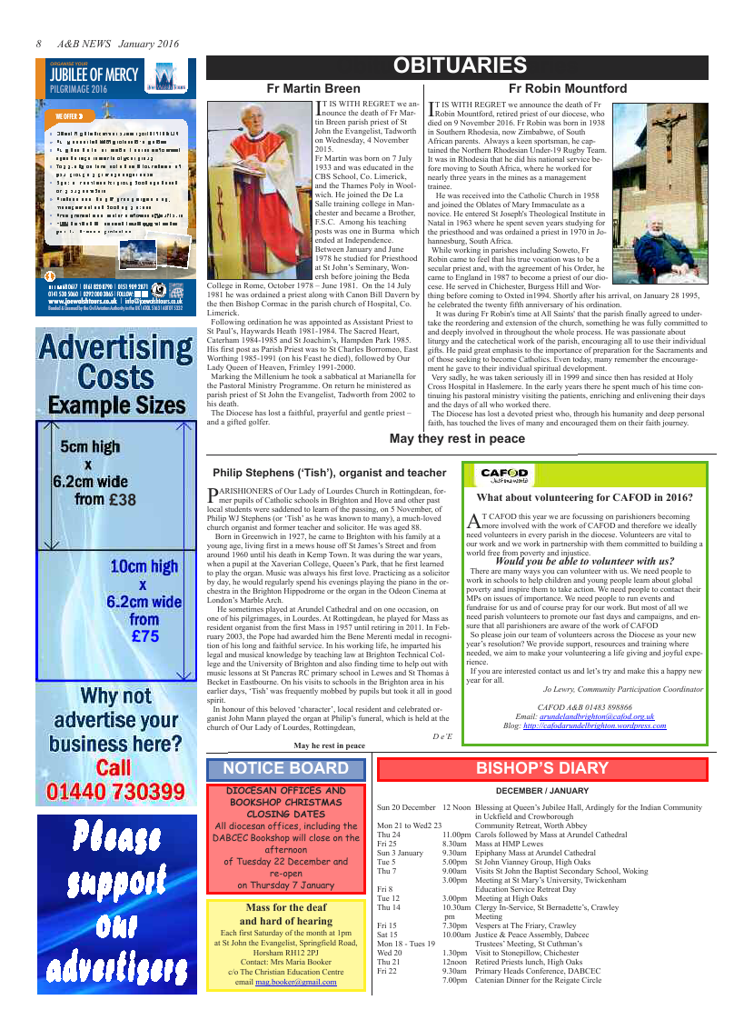 Jan 2016 edition of the A & B News