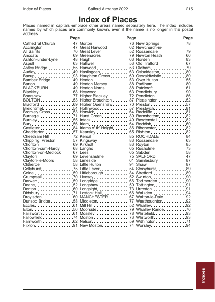 2022 edition of the Salford Almanac