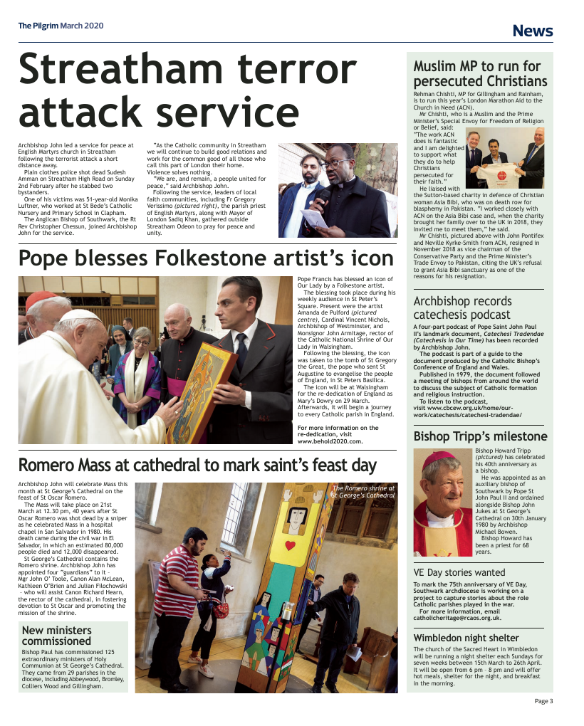 March 2020 edition of the The Pilgrim - Southwark