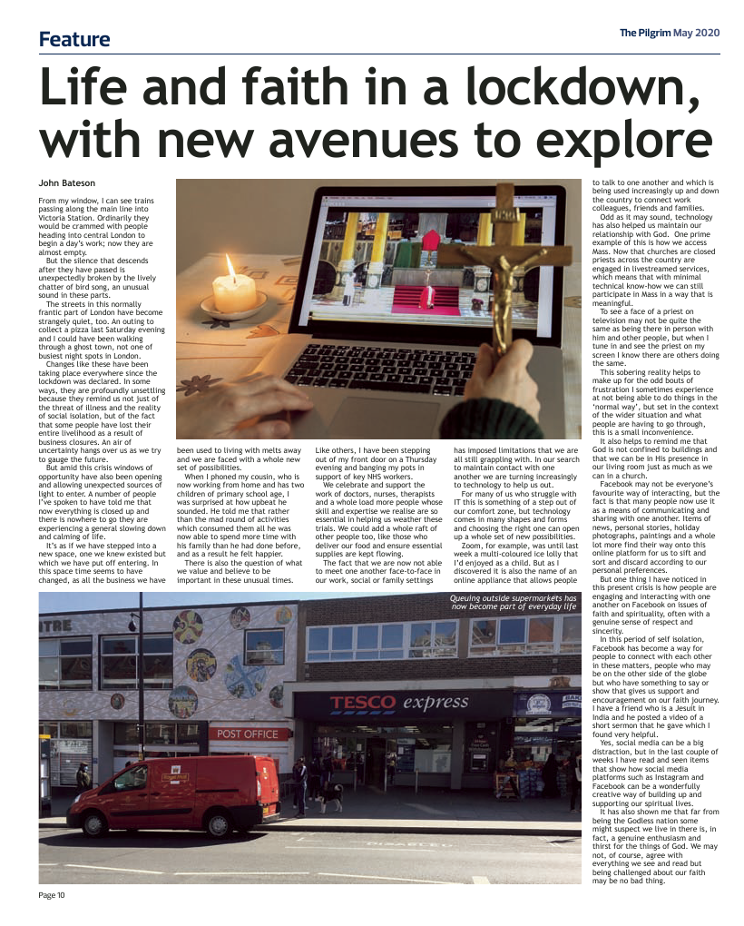 May 2020 edition of the The Pilgrim - Southwark