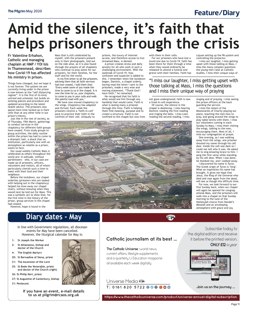 May 2020 edition of the The Pilgrim - Southwark