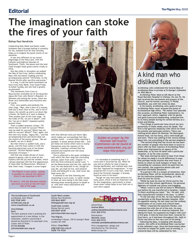 May 2020 edition of the The Pilgrim - Southwark