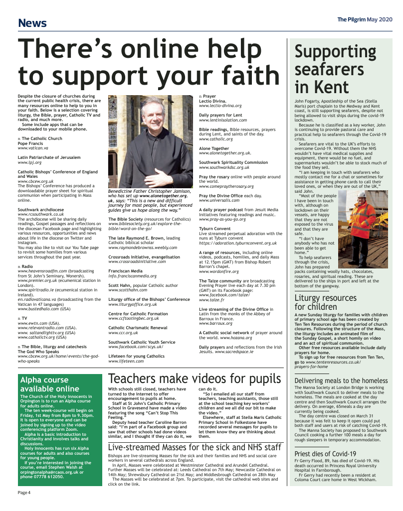 May 2020 edition of the The Pilgrim - Southwark