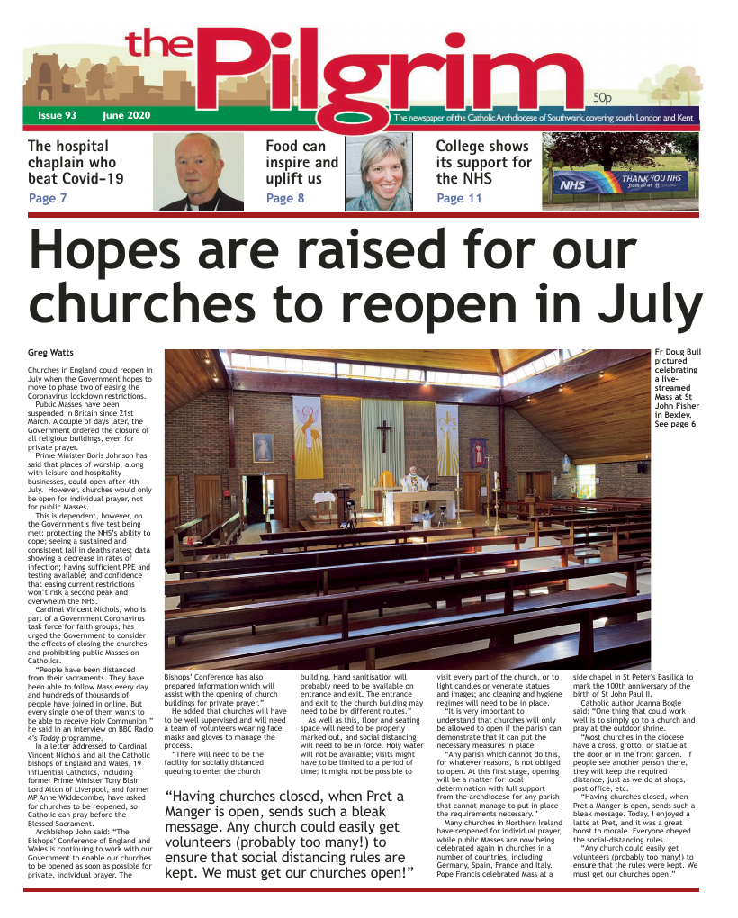 June 2020 edition of the The Pilgrim - Southwark