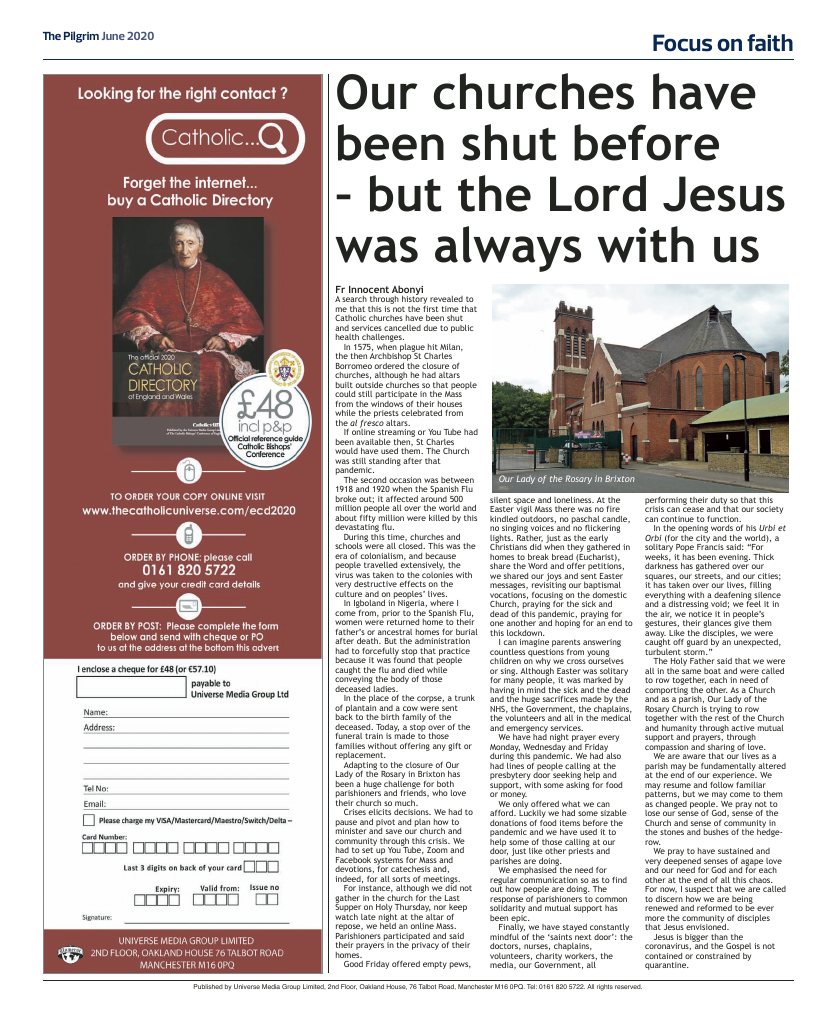 June 2020 edition of the The Pilgrim - Southwark