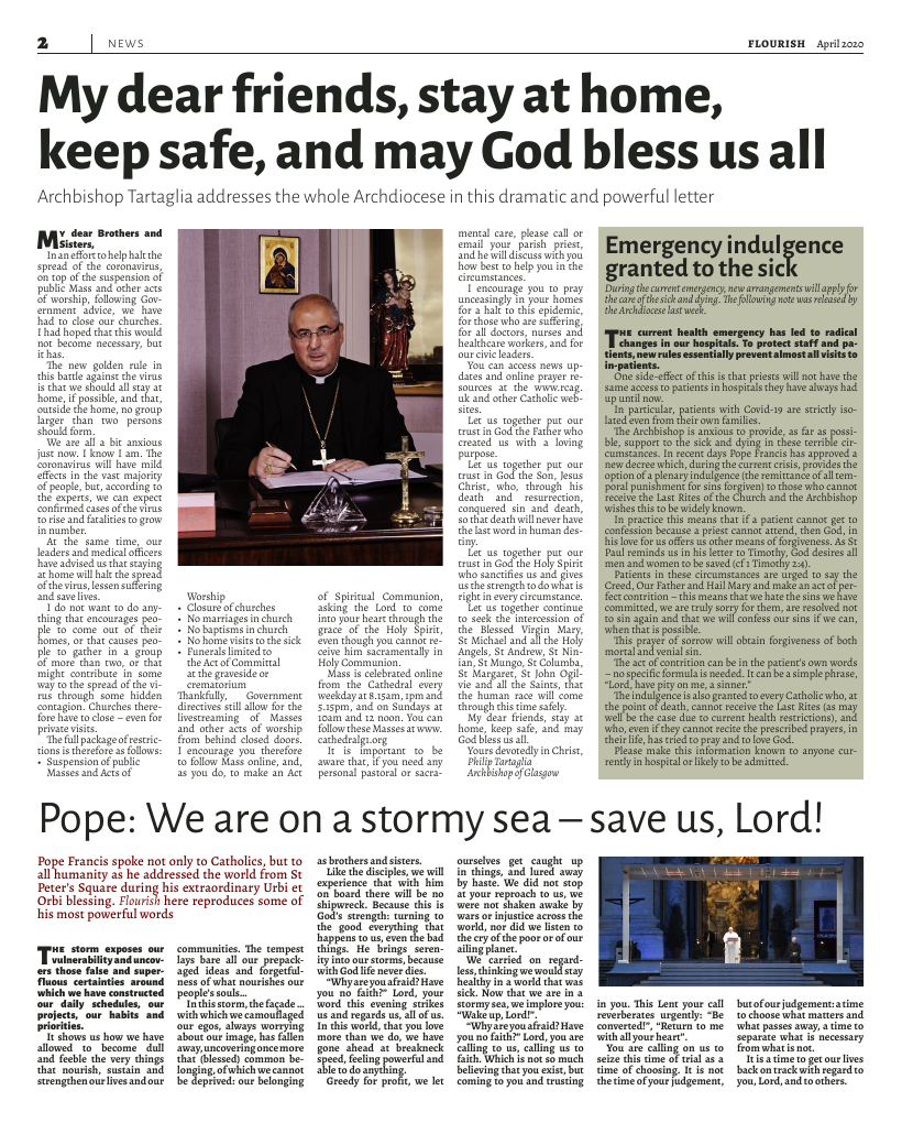 April 2020 edition of the Flourish - Archdiocese of Glasgow Journal 