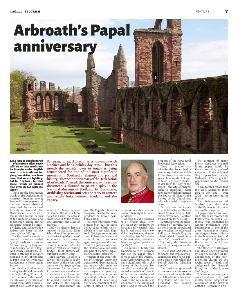 April 2020 edition of the Flourish - Archdiocese of Glasgow Journal 