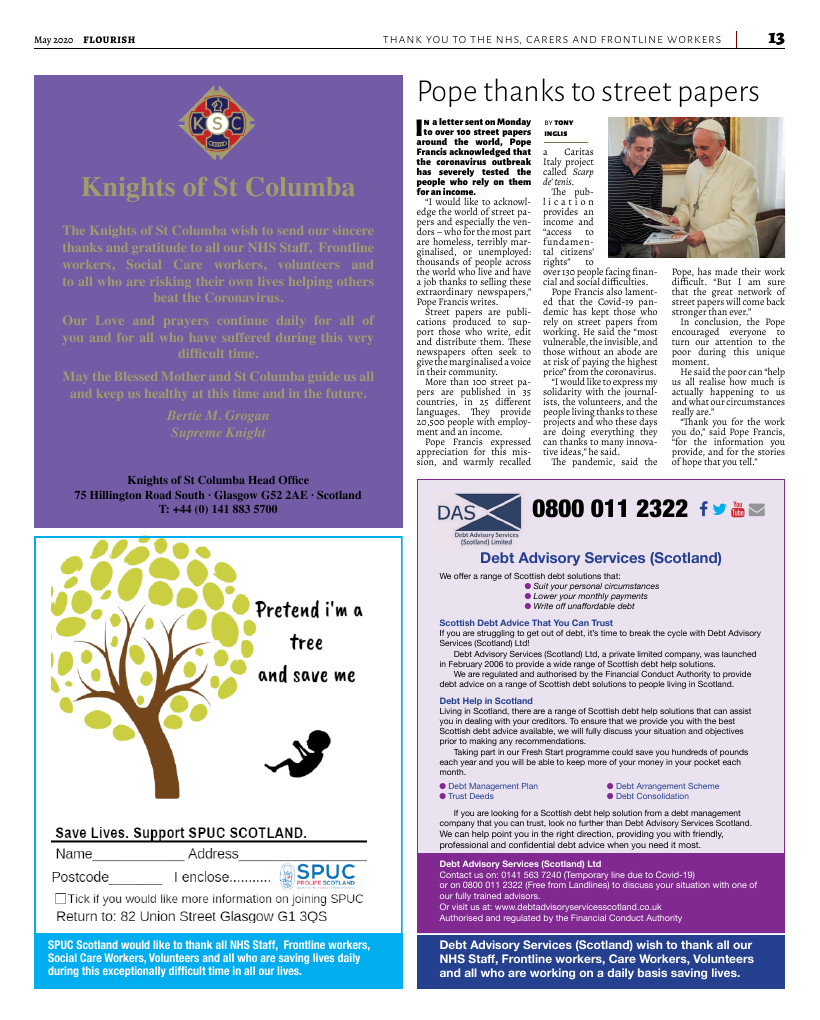 May 2020 edition of the Flourish - Archdiocese of Glasgow Journal 
