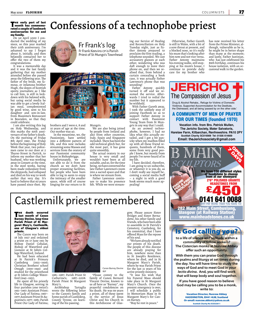 May 2020 edition of the Flourish - Archdiocese of Glasgow Journal 