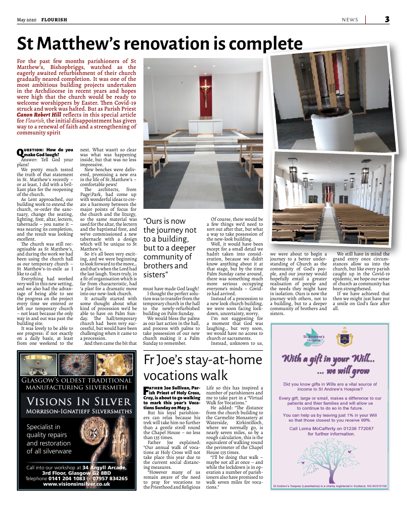 May 2020 edition of the Flourish - Archdiocese of Glasgow Journal 