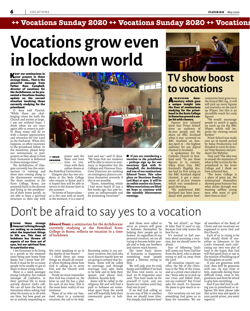 May 2020 edition of the Flourish - Archdiocese of Glasgow Journal 