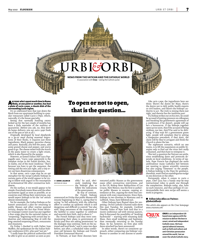 May 2020 edition of the Flourish - Archdiocese of Glasgow Journal 