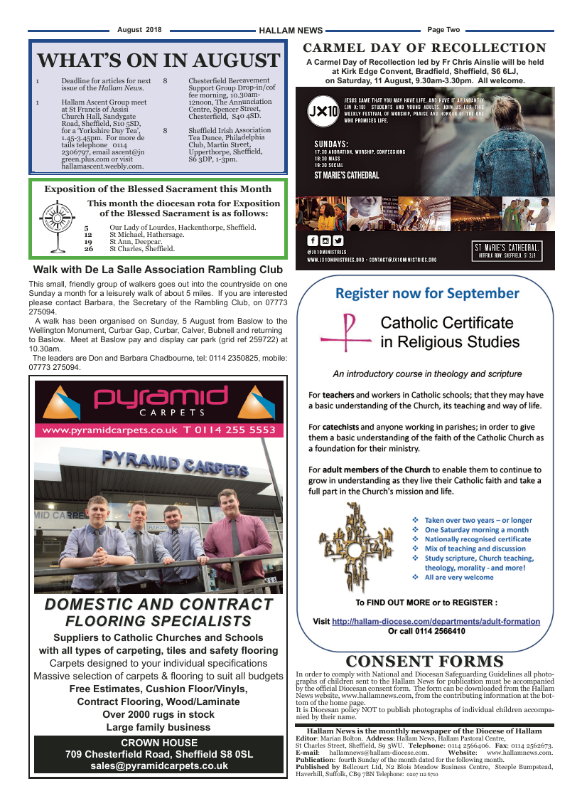 Aug 2018 edition of the Hallam News - Page 