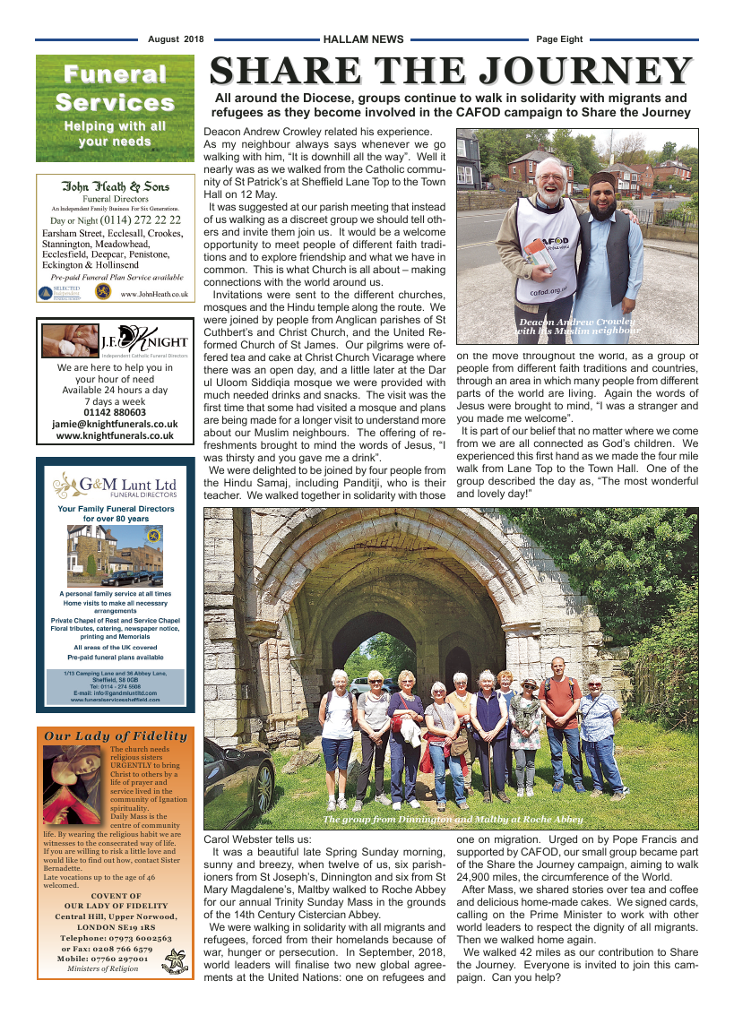 Aug 2018 edition of the Hallam News - Page 