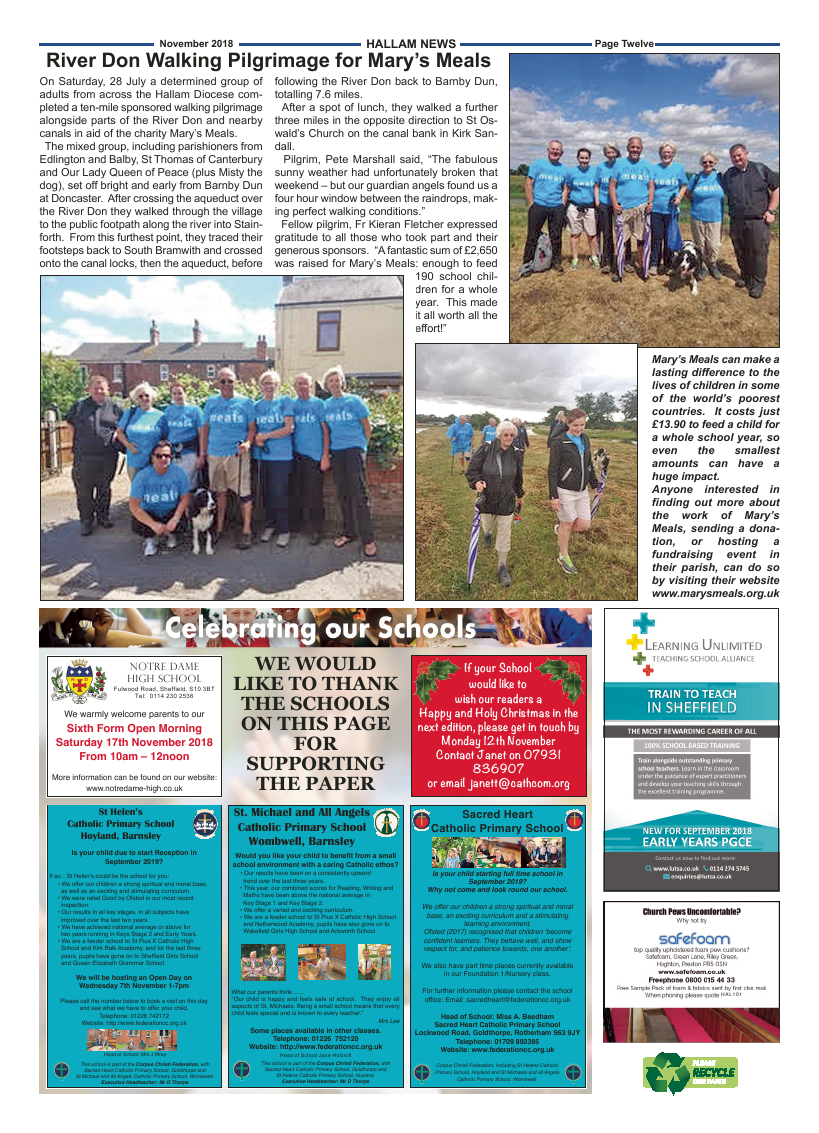 Nov 2018 edition of the Hallam News - Page 