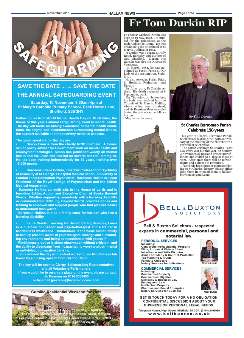 Nov 2018 edition of the Hallam News - Page 